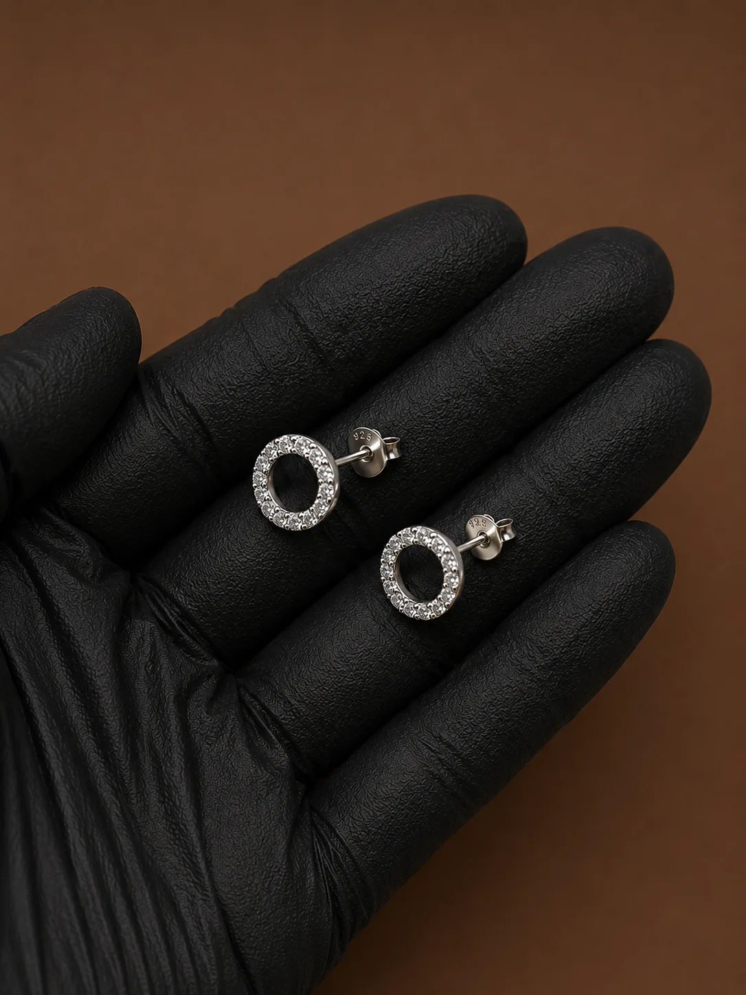 Sterling Silver Circle Ear Studs